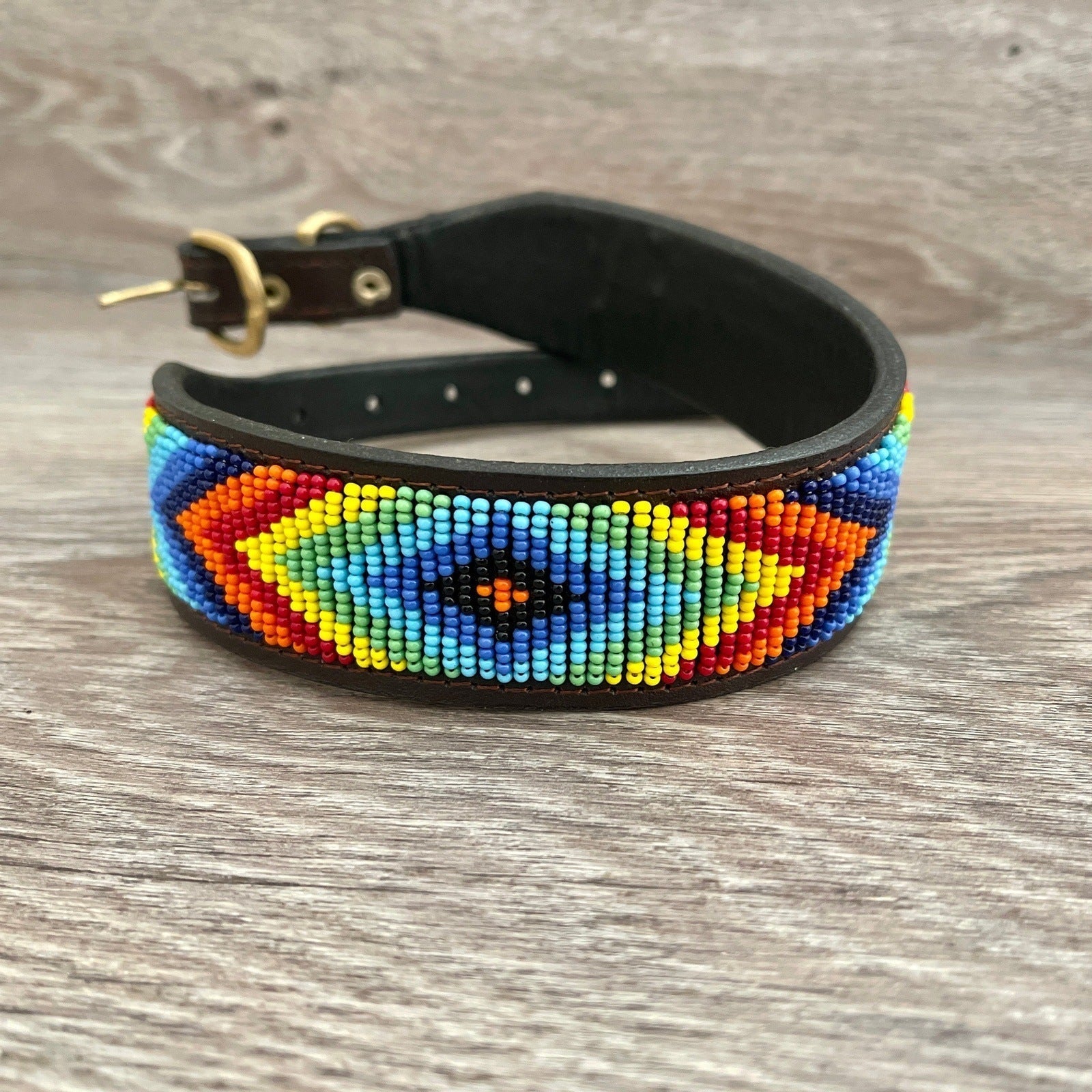 Hundehalsband GRÖßE L Perlen Maasai Kollektion