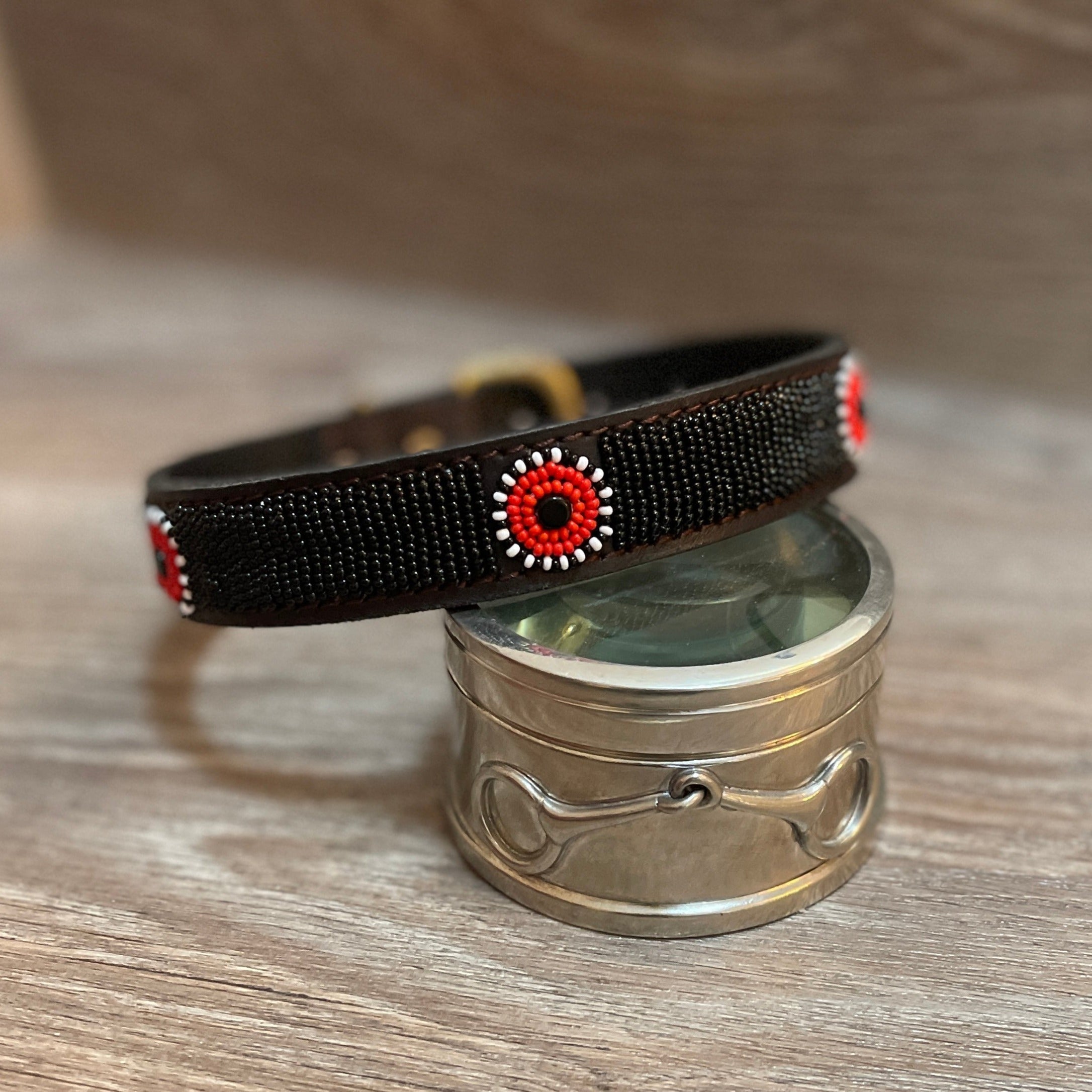 Hundehalsband GRÖßE M Perlen Maasai Kollektion