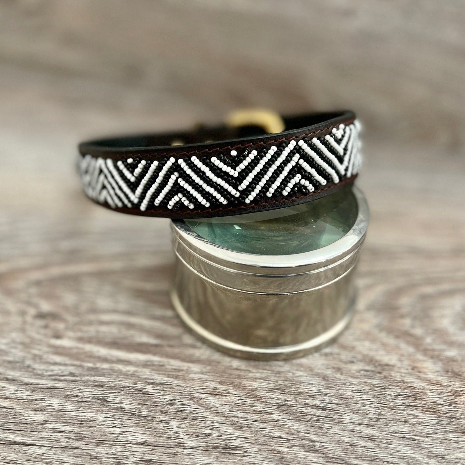 Hundehalsband GRÖßE M Perlen Maasai Kollektion