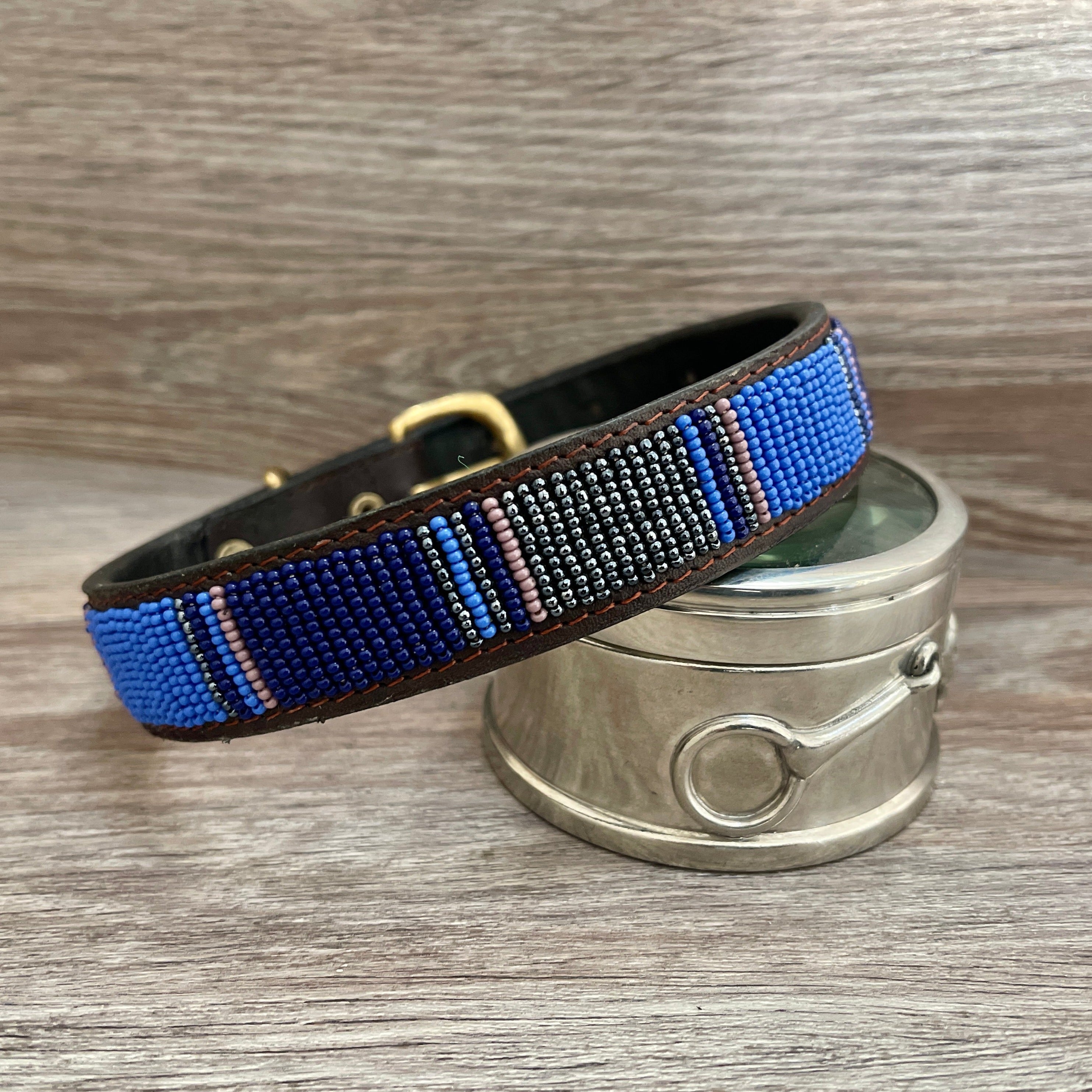 Hundehalsband GRÖßE M Perlen Maasai Kollektion