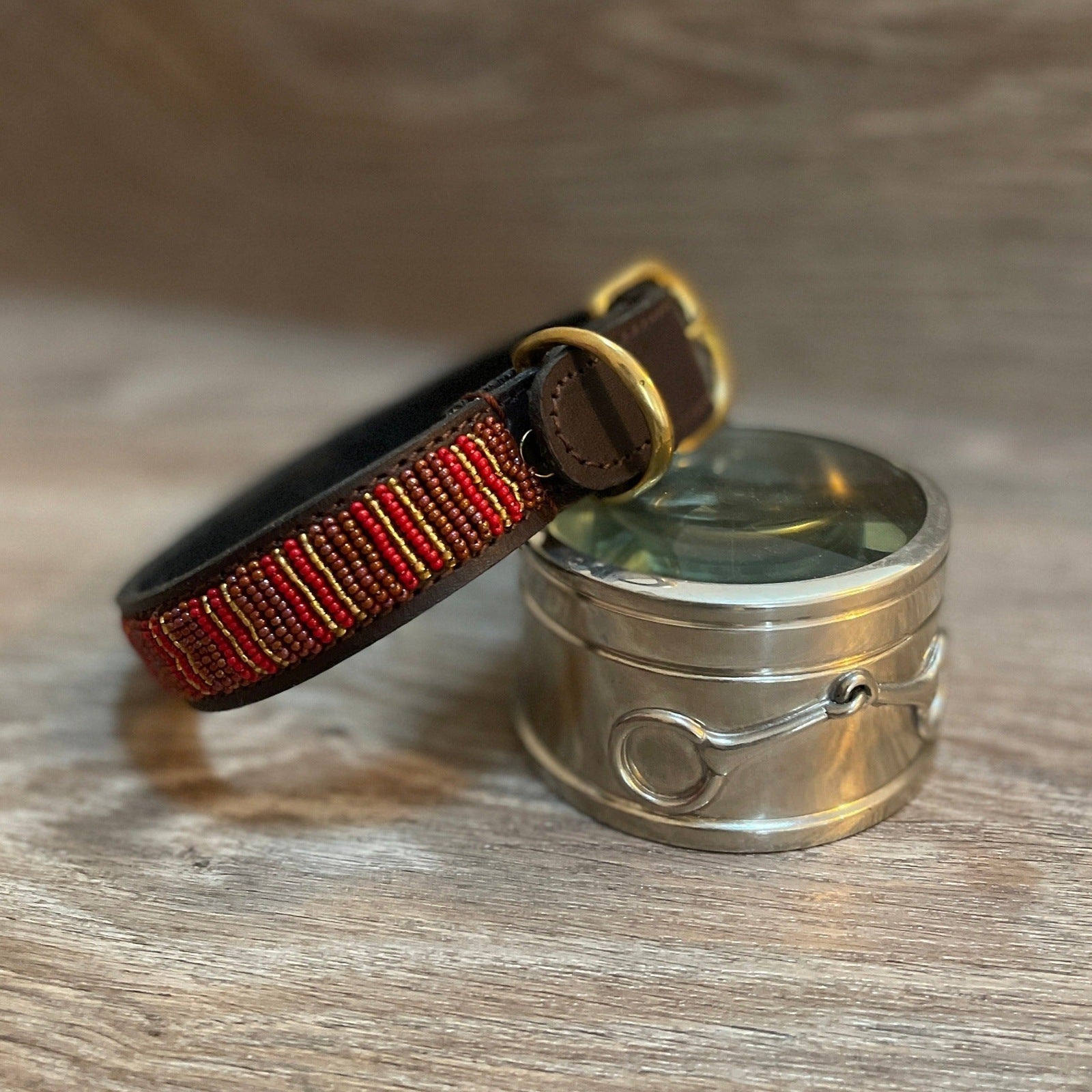 Hundehalsband GRÖßE S Perlen Maasai Kollektion