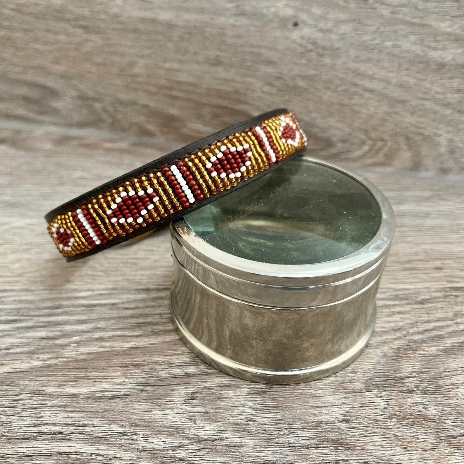 Hundehalsband GRÖßE S Perlen Maasai Kollektion