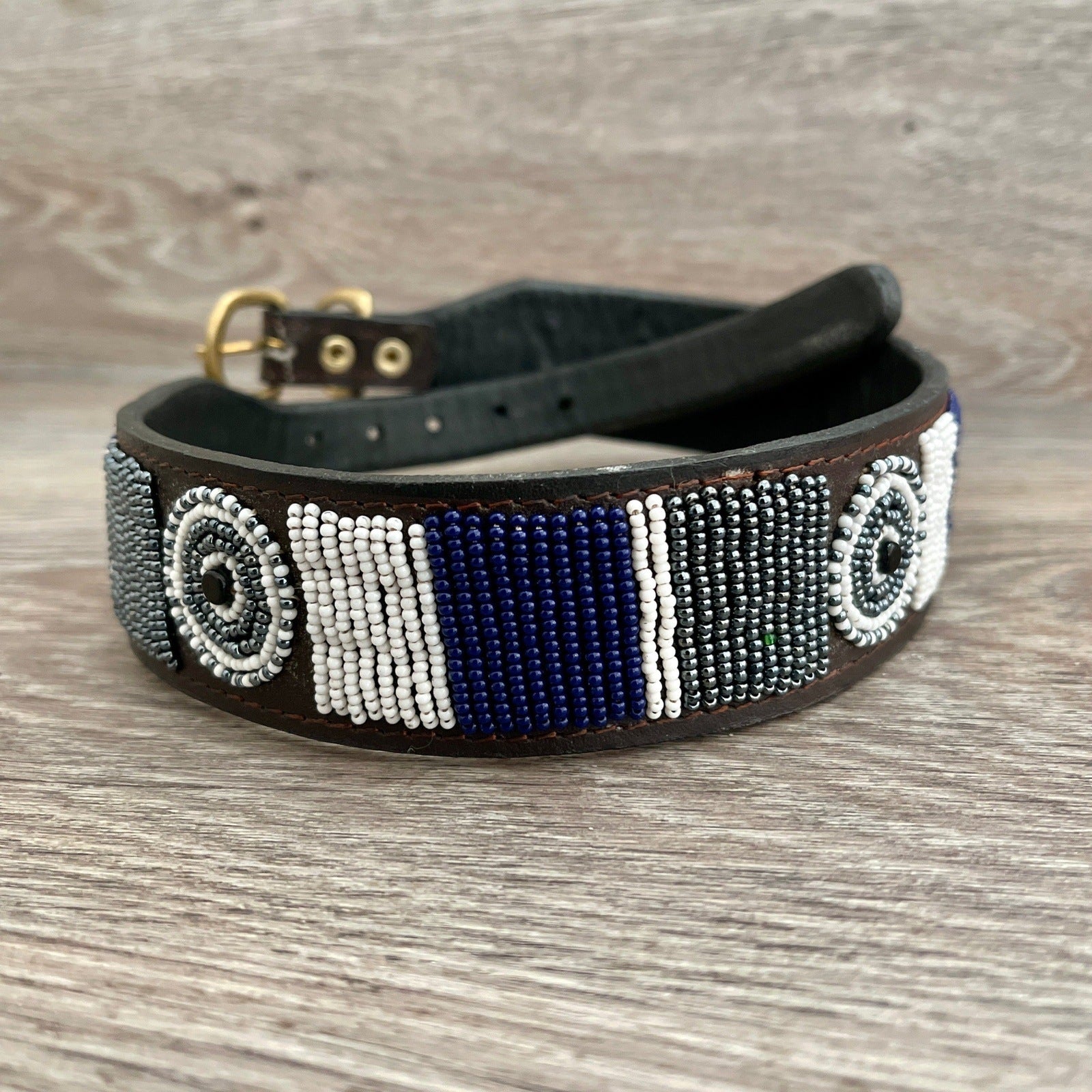 Hundehalsband GRÖßE XL Perlen Maasai Kollektion