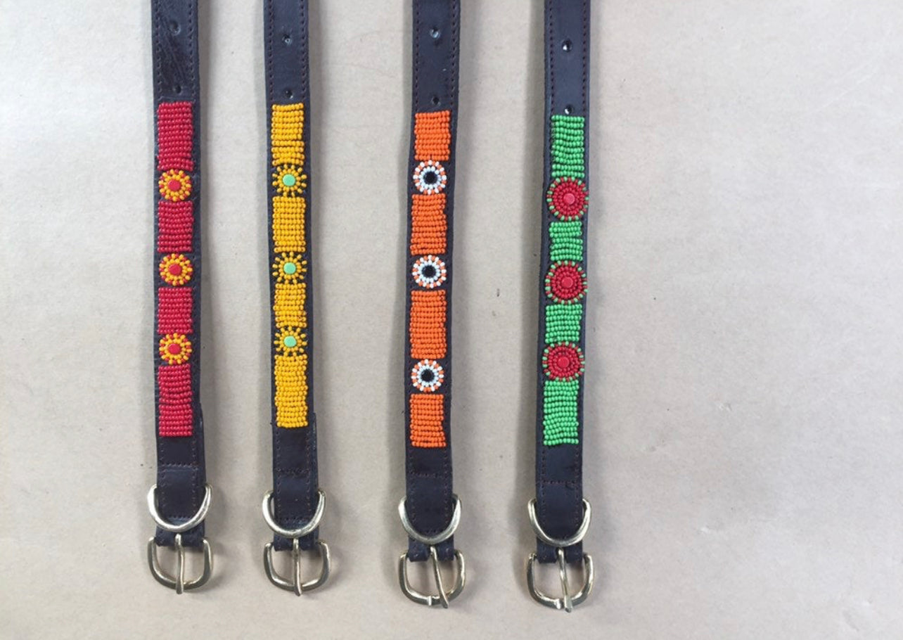 Hundehalsband Perlen Maasai Kollektion alle Designs