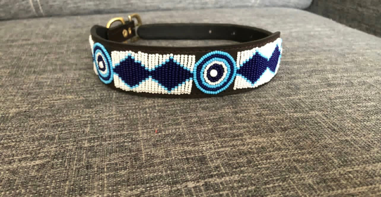 Hundehalsband Perlen Maasai Kollektion alle Designs