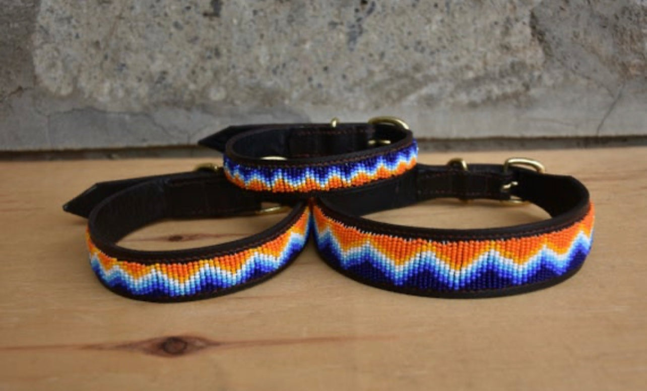 Hundehalsband Perlen Maasai Kollektion alle Designs