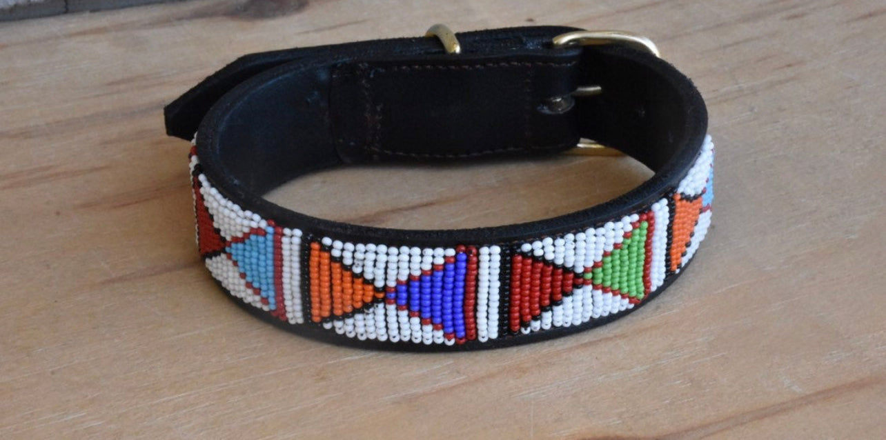 Hundehalsband Perlen Maasai Kollektion alle Designs