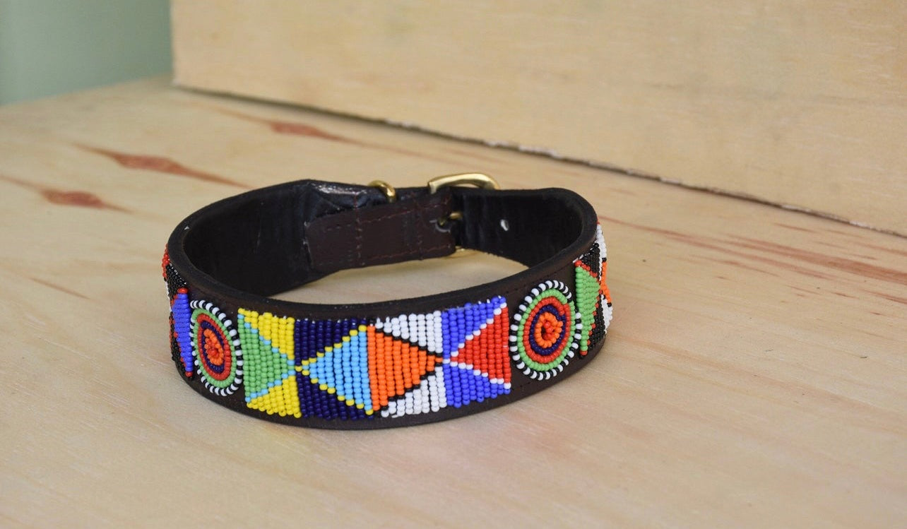 Hundehalsband Perlen Maasai Kollektion alle Designs