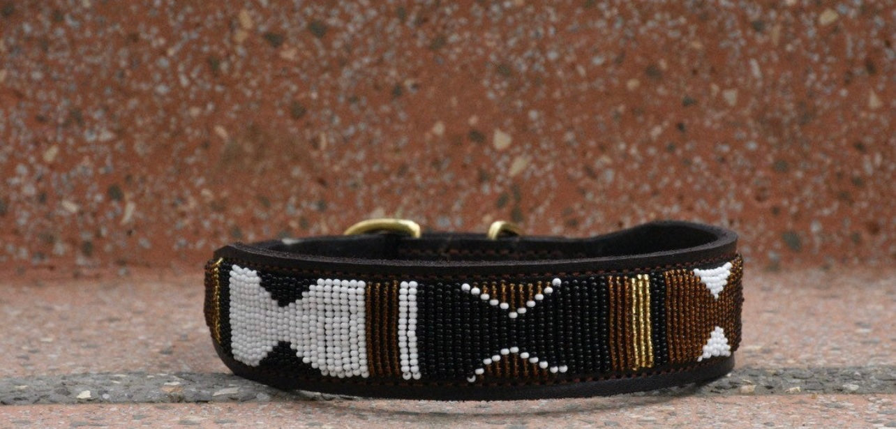 Hundehalsband Perlen Maasai Kollektion alle Designs