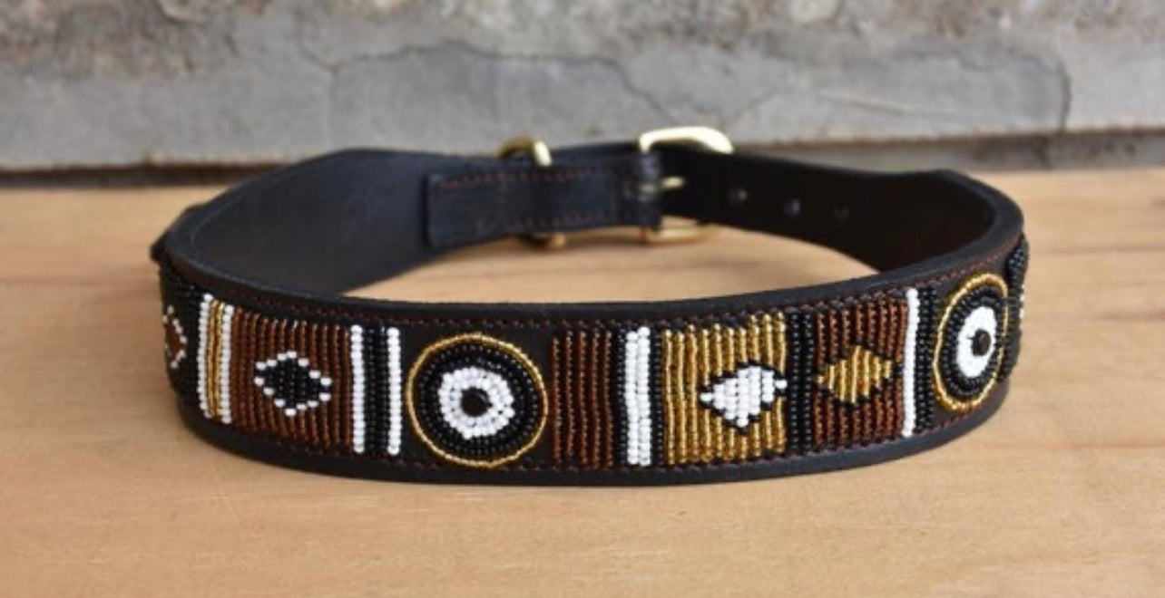 Hundehalsband Perlen Maasai Kollektion alle Designs