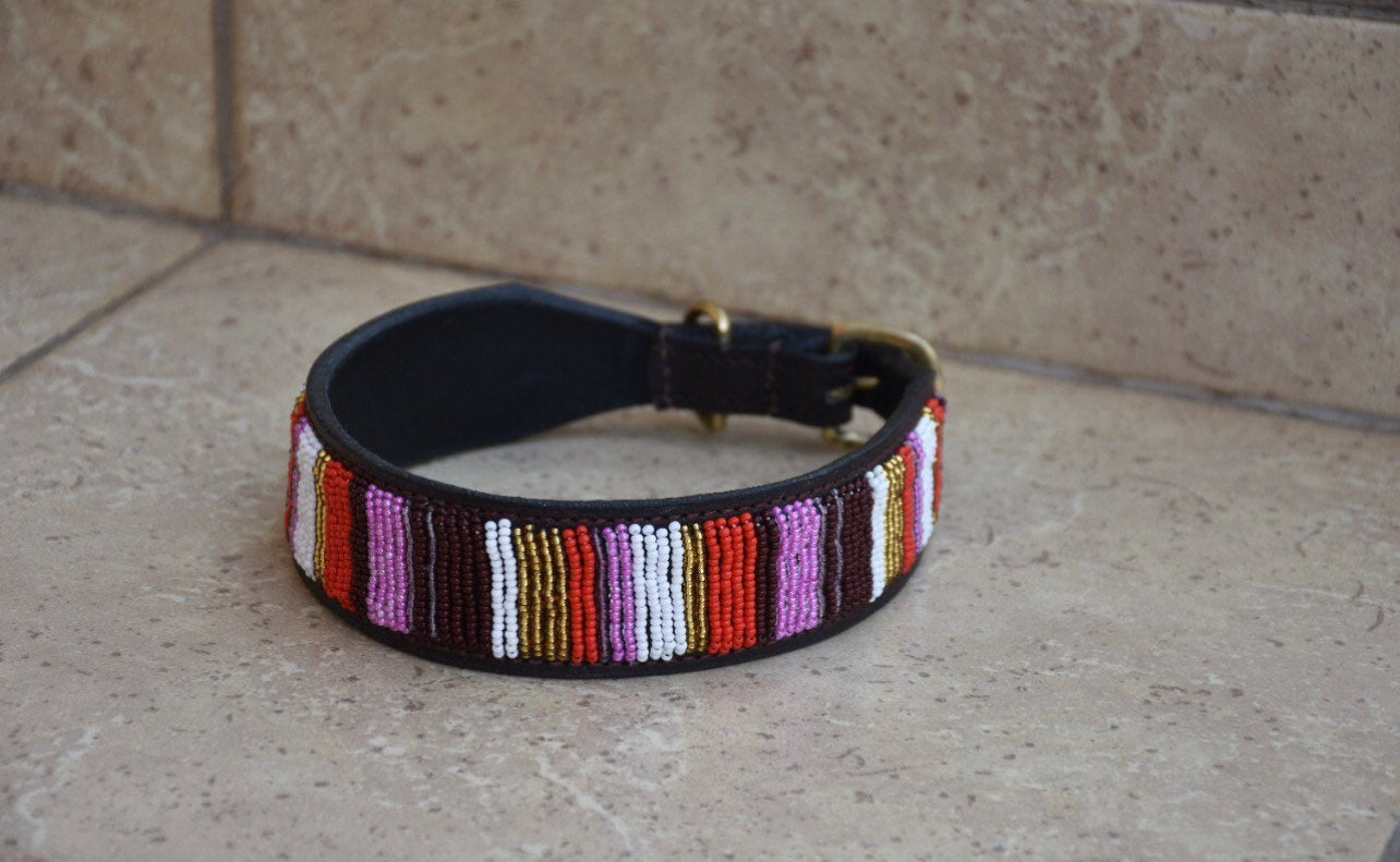 Hundehalsband Perlen Maasai Kollektion alle Designs