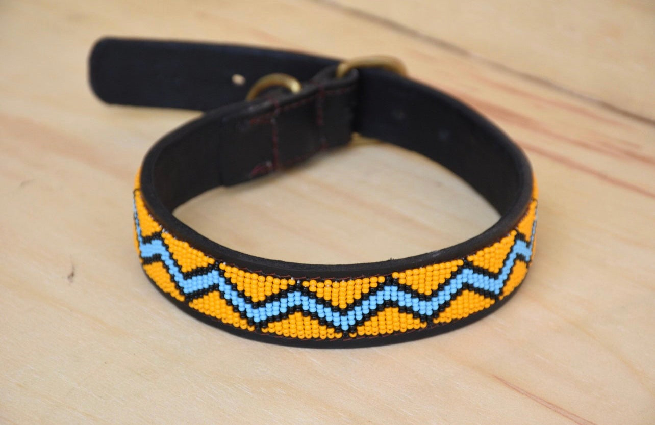 Hundehalsband Perlen Maasai Kollektion alle Designs