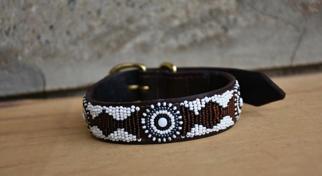 Hundehalsband Perlen Maasai Kollektion alle Designs
