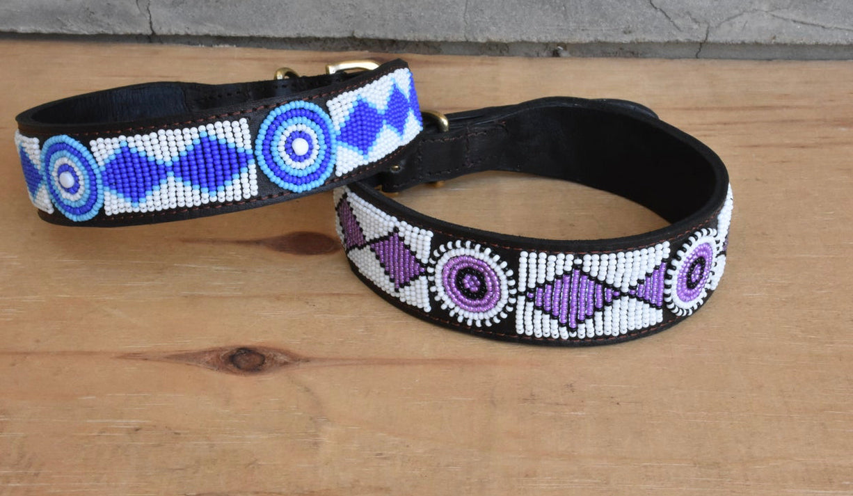 Hundehalsband Perlen Maasai Kollektion alle Designs