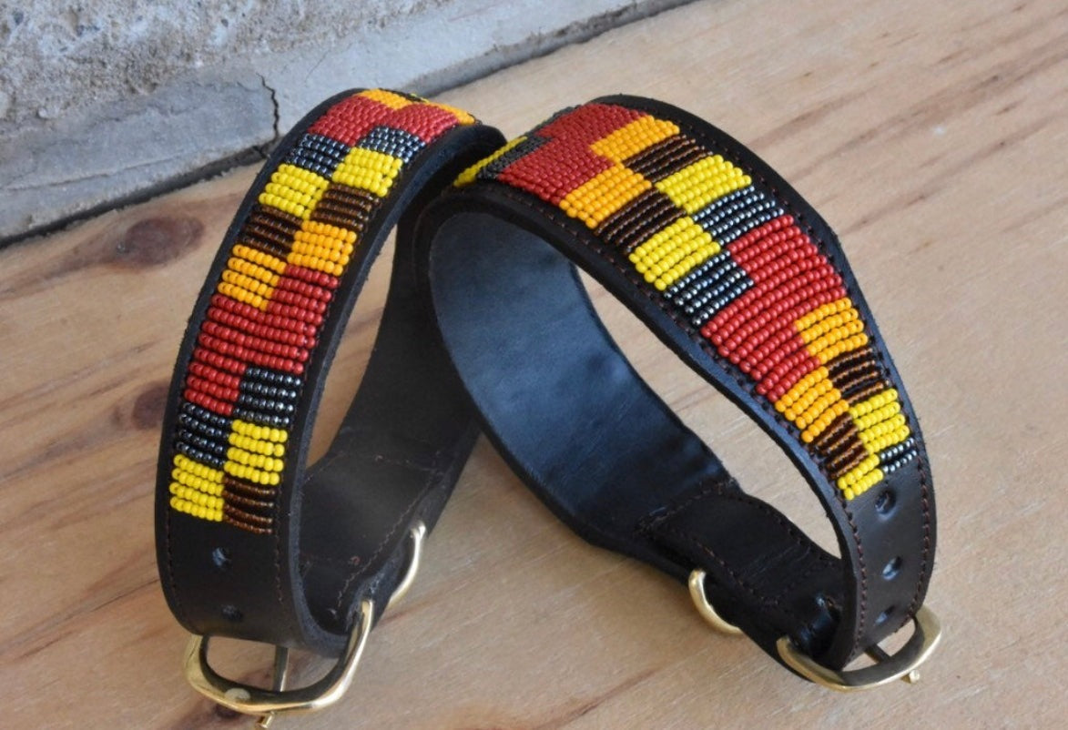 Hundehalsband Perlen Maasai Kollektion alle Designs