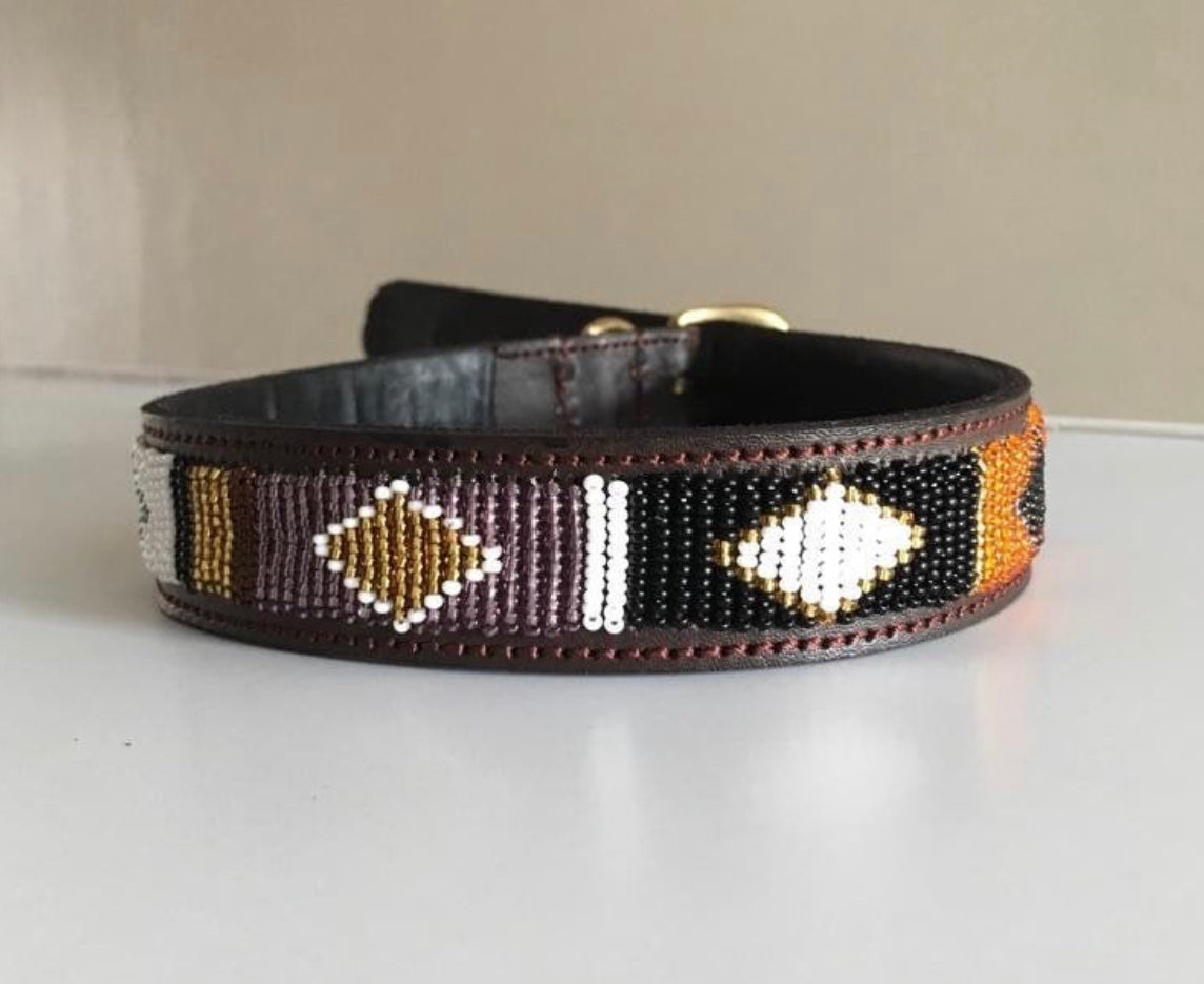 Hundehalsband Perlen Maasai Kollektion alle Designs