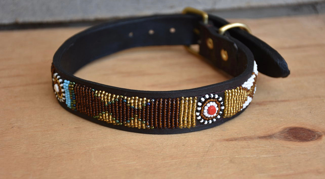 Hundehalsband Perlen Maasai Kollektion alle Designs