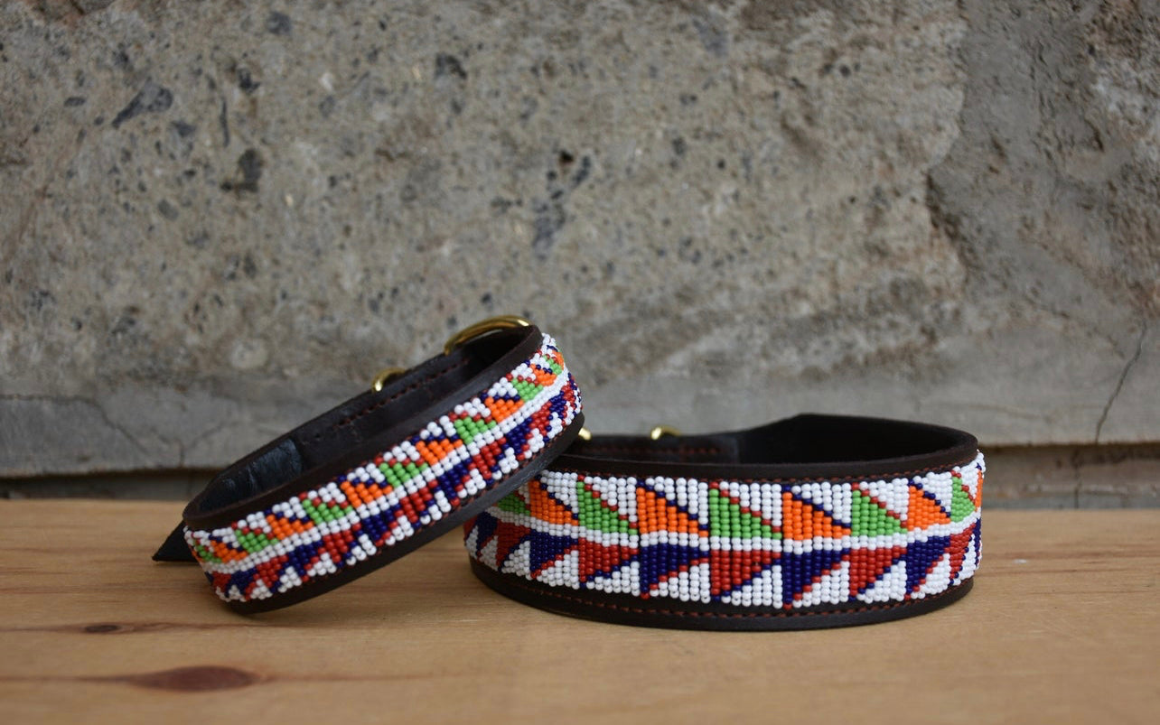 Hundehalsband Perlen Maasai Kollektion alle Designs