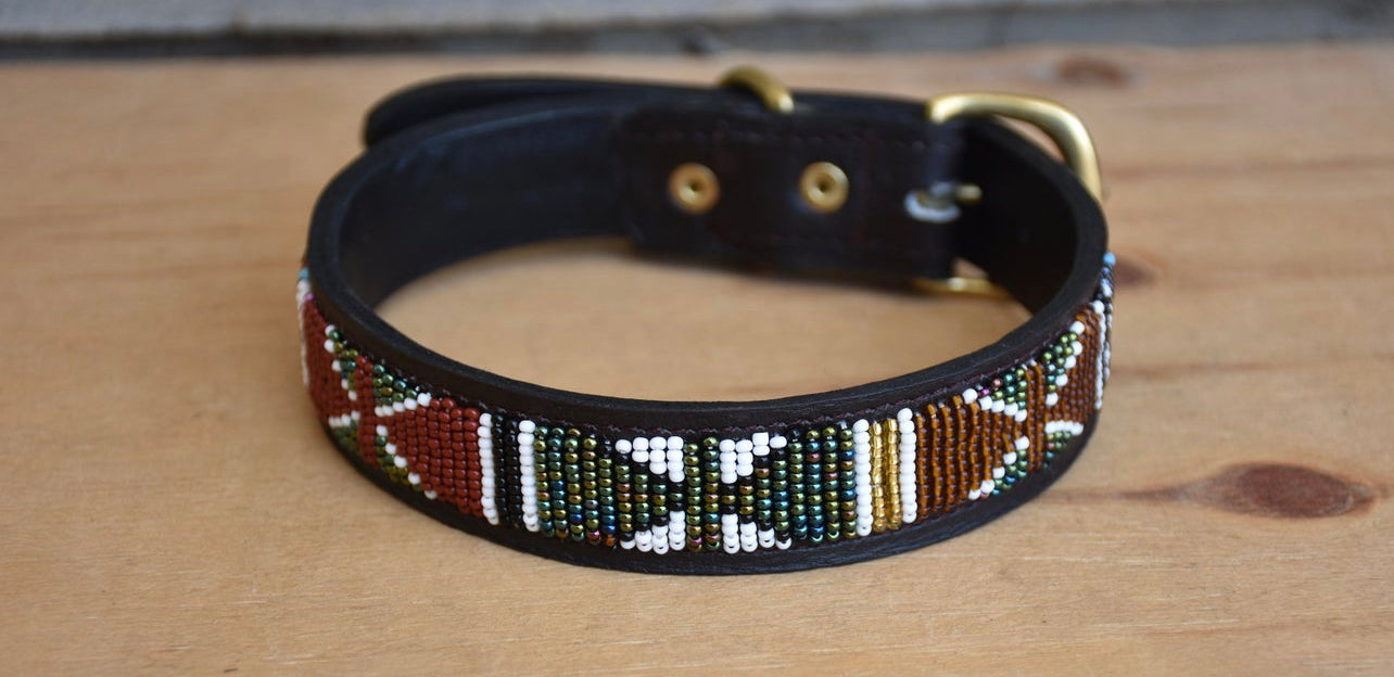 Hundehalsband Perlen Maasai Kollektion alle Designs