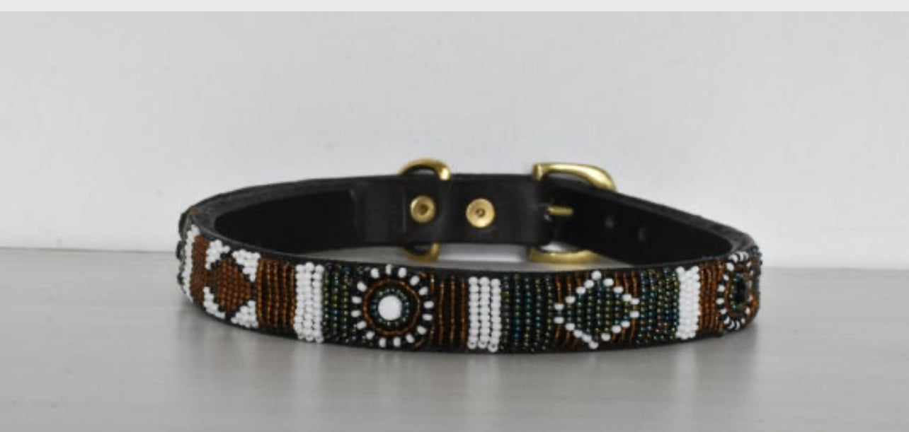 Hundehalsband Perlen Maasai Kollektion alle Designs