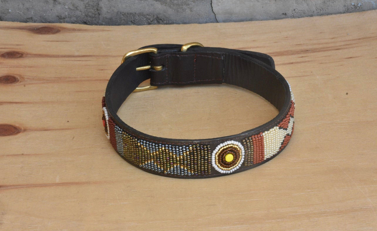 Hundehalsband Perlen Maasai Kollektion alle Designs