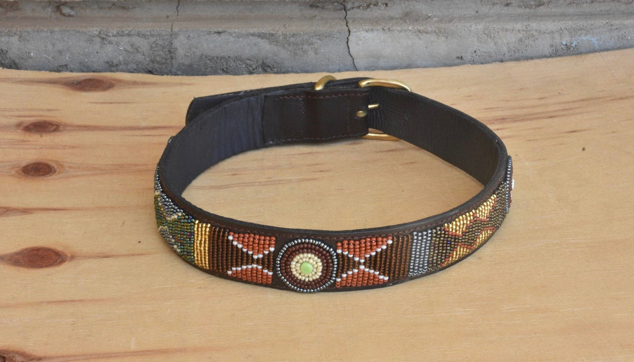 Hundehalsband Perlen Maasai Kollektion alle Designs