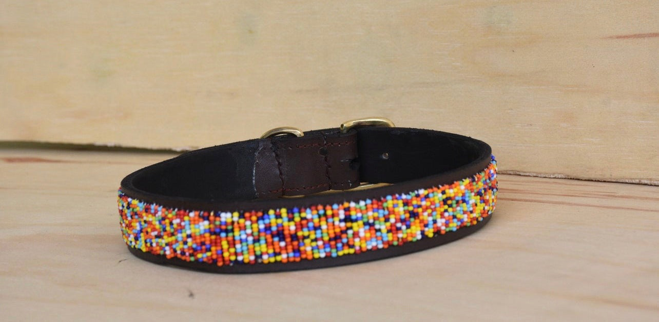Hundehalsband Perlen Maasai Kollektion alle Designs