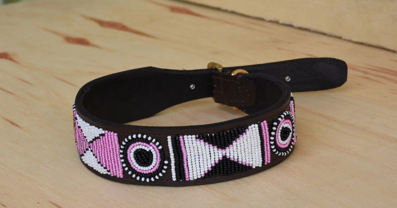Hundehalsband Perlen Maasai Kollektion alle Designs