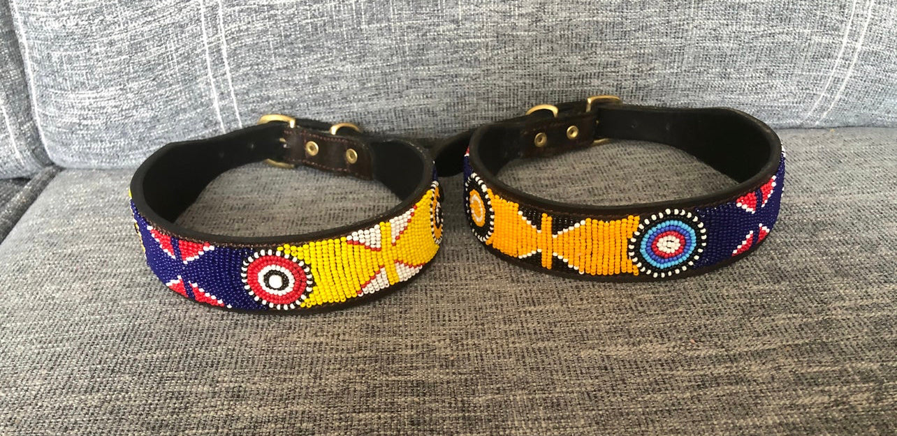 Hundehalsband Perlen Maasai Kollektion alle Designs