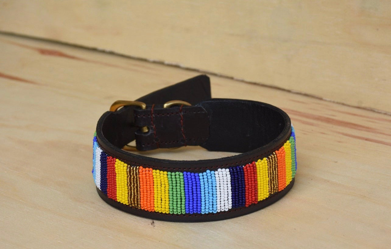 Hundehalsband Perlen Maasai Kollektion alle Designs