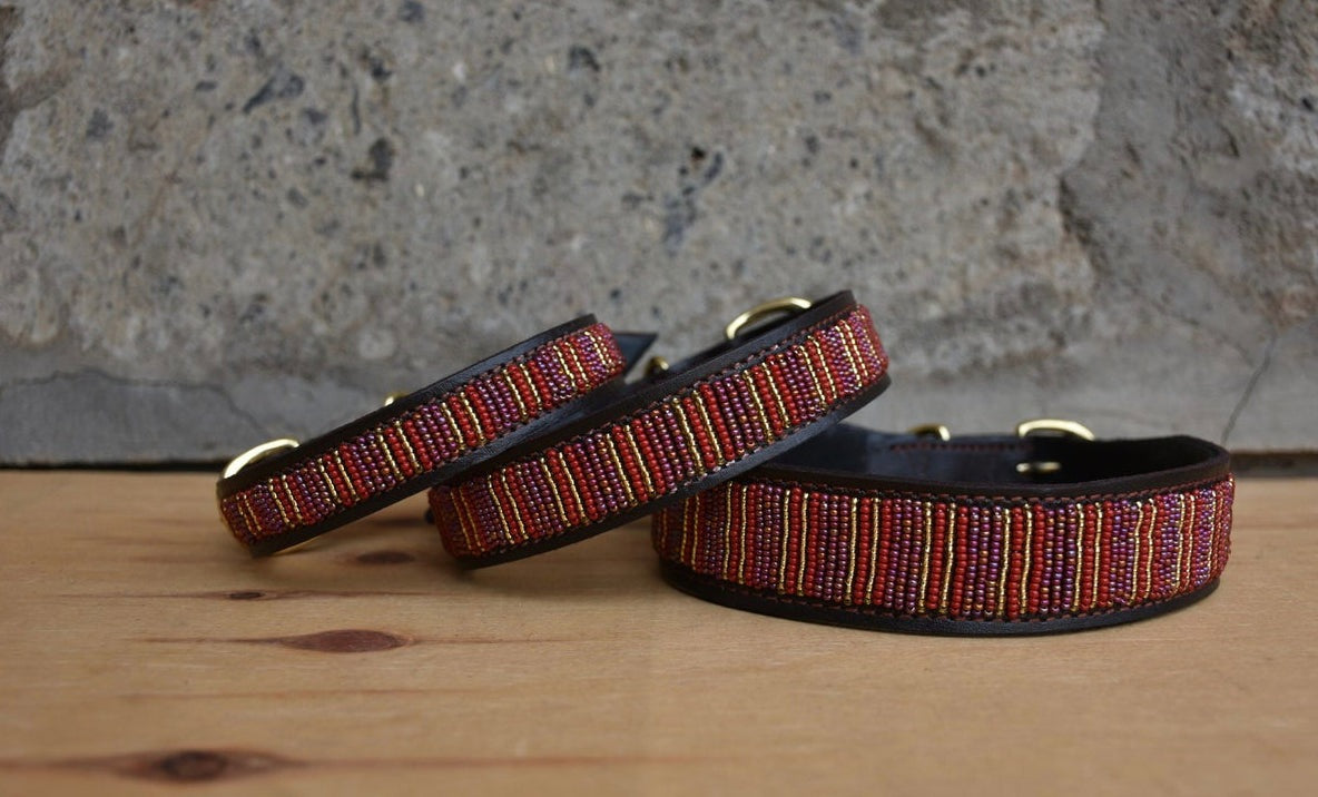 Hundehalsband Perlen Maasai Kollektion alle Designs