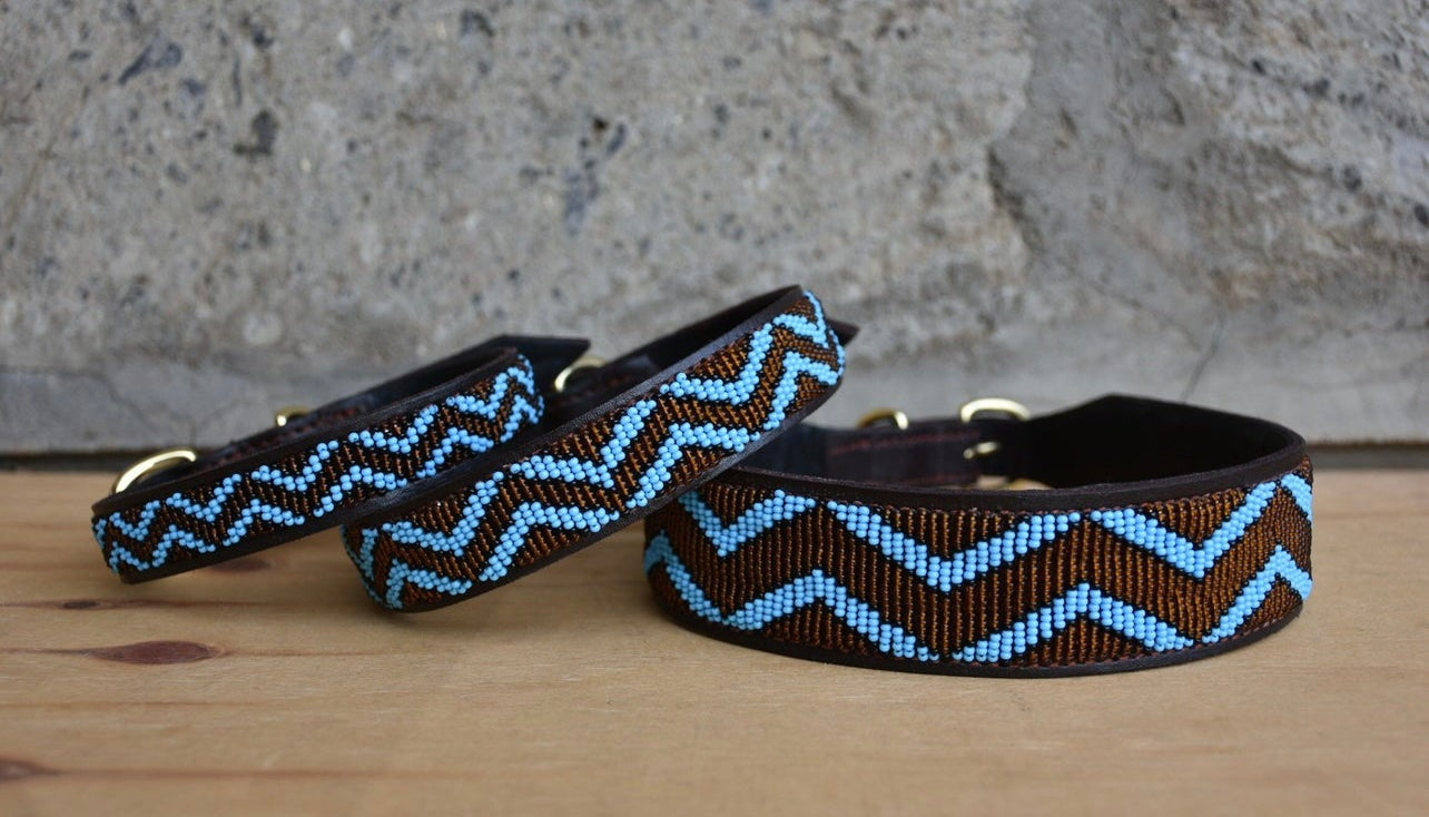 Hundehalsband Perlen Maasai Kollektion alle Designs