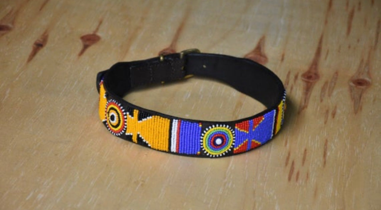 Hundehalsband Perlen Maasai Kollektion alle Designs