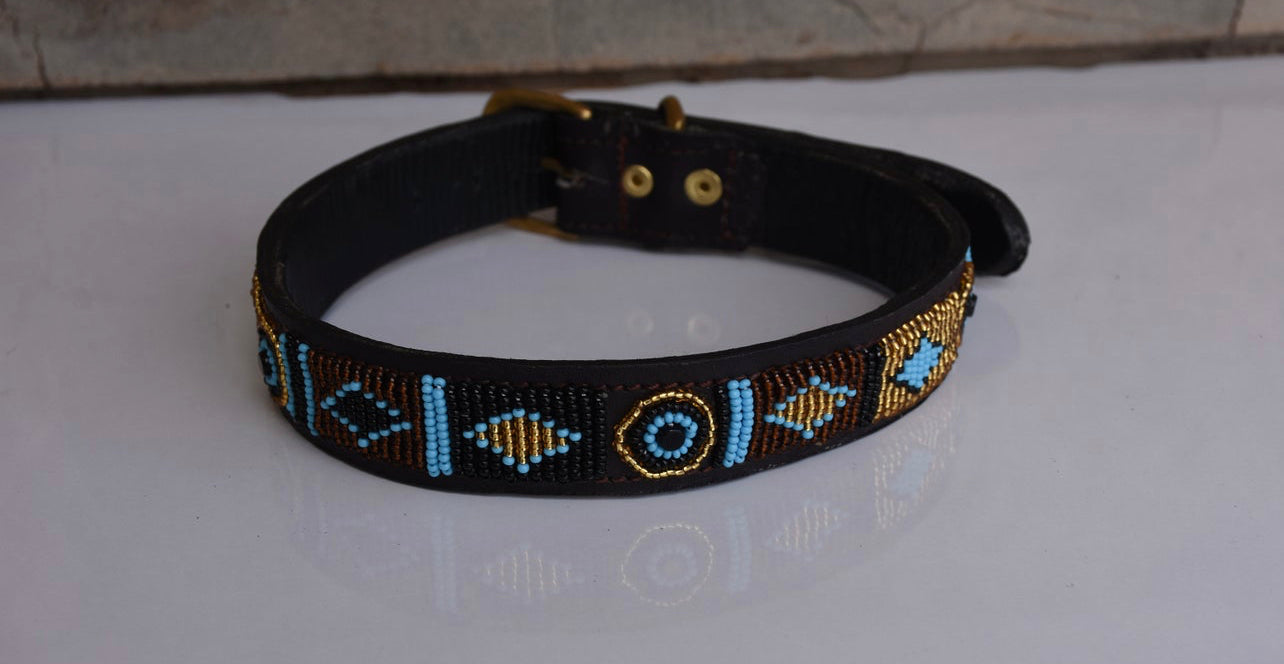 Hundehalsband Perlen Maasai Kollektion alle Designs