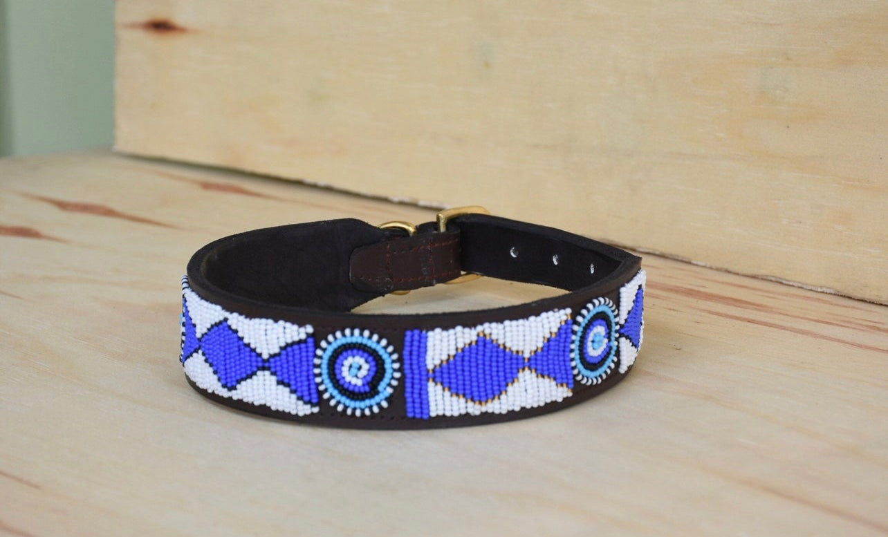 Hundehalsband Perlen Maasai Kollektion alle Designs