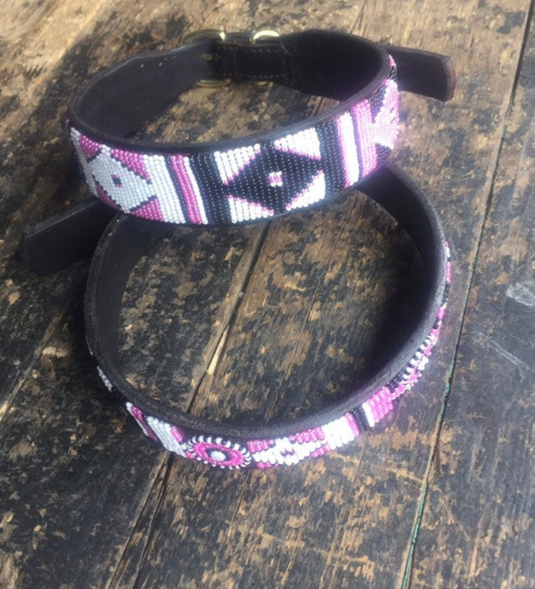 Hundehalsband Perlen Maasai Kollektion alle Designs