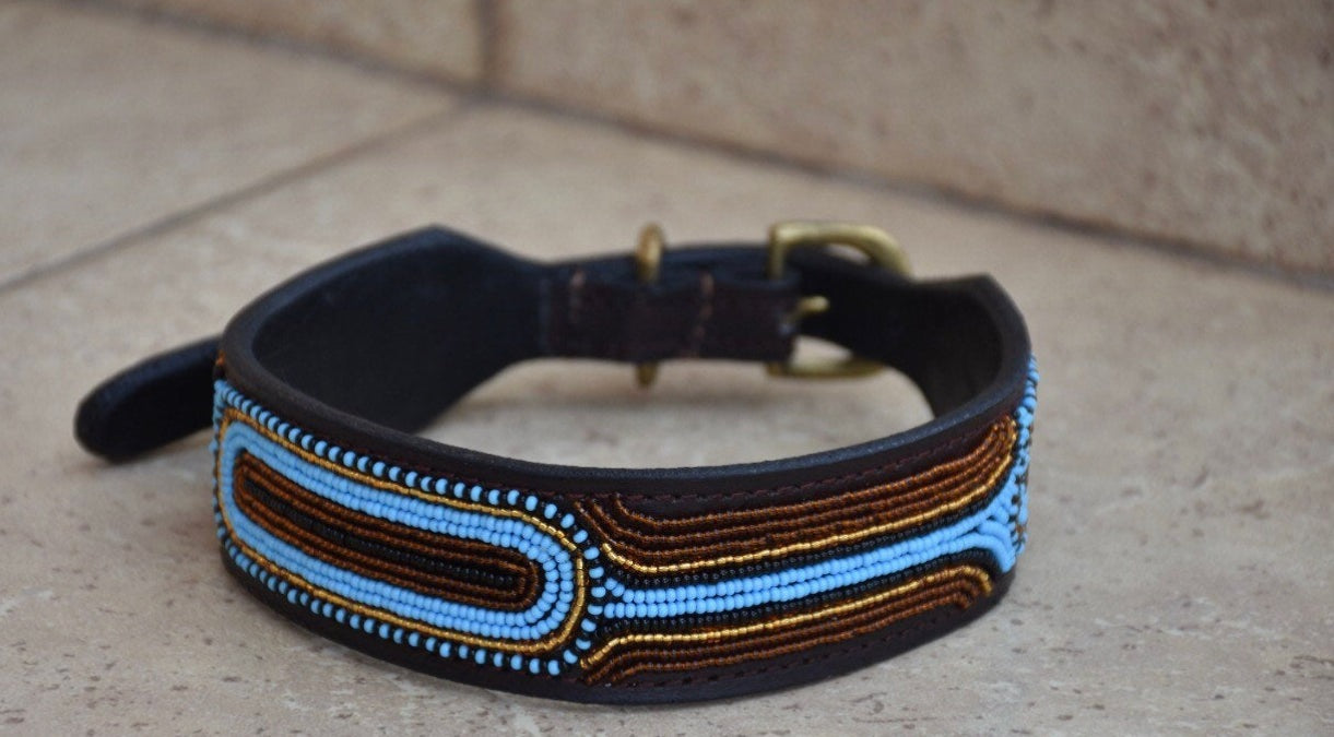 Hundehalsband Perlen Maasai Kollektion alle Designs