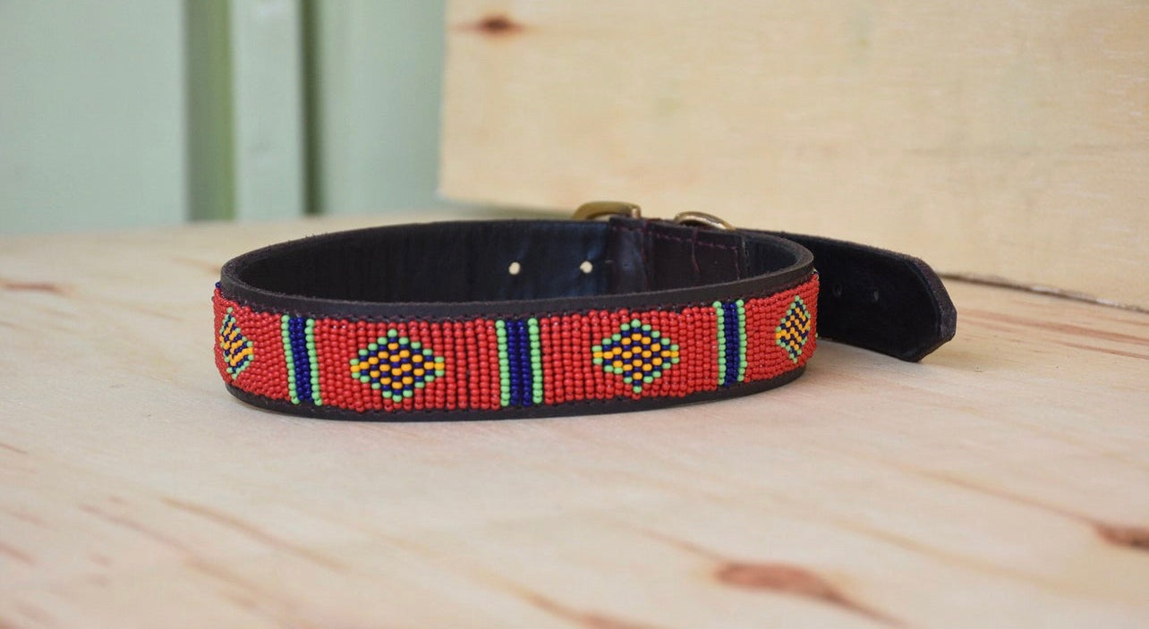 Hundehalsband Perlen Maasai Kollektion alle Designs