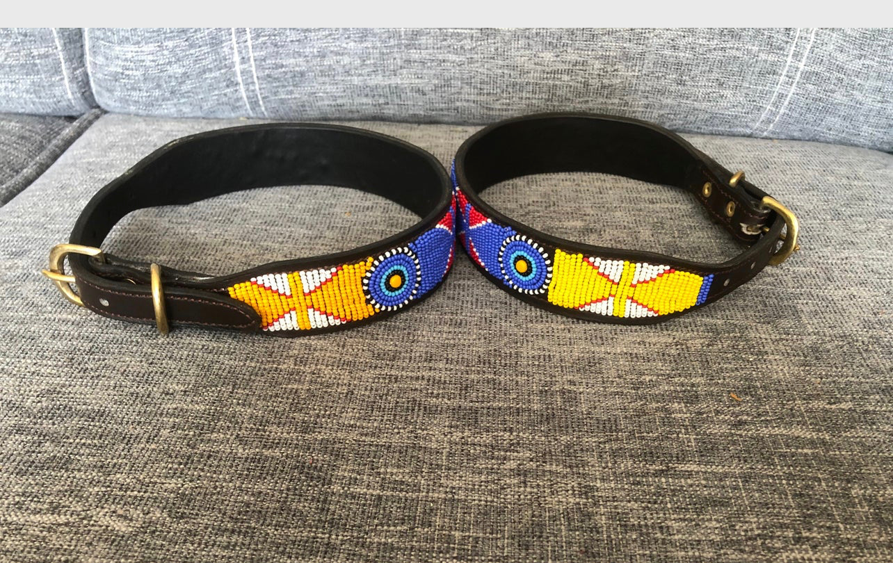 Hundehalsband Perlen Maasai Kollektion alle Designs