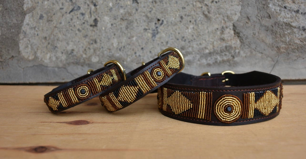 Hundehalsband Perlen Maasai Kollektion alle Designs