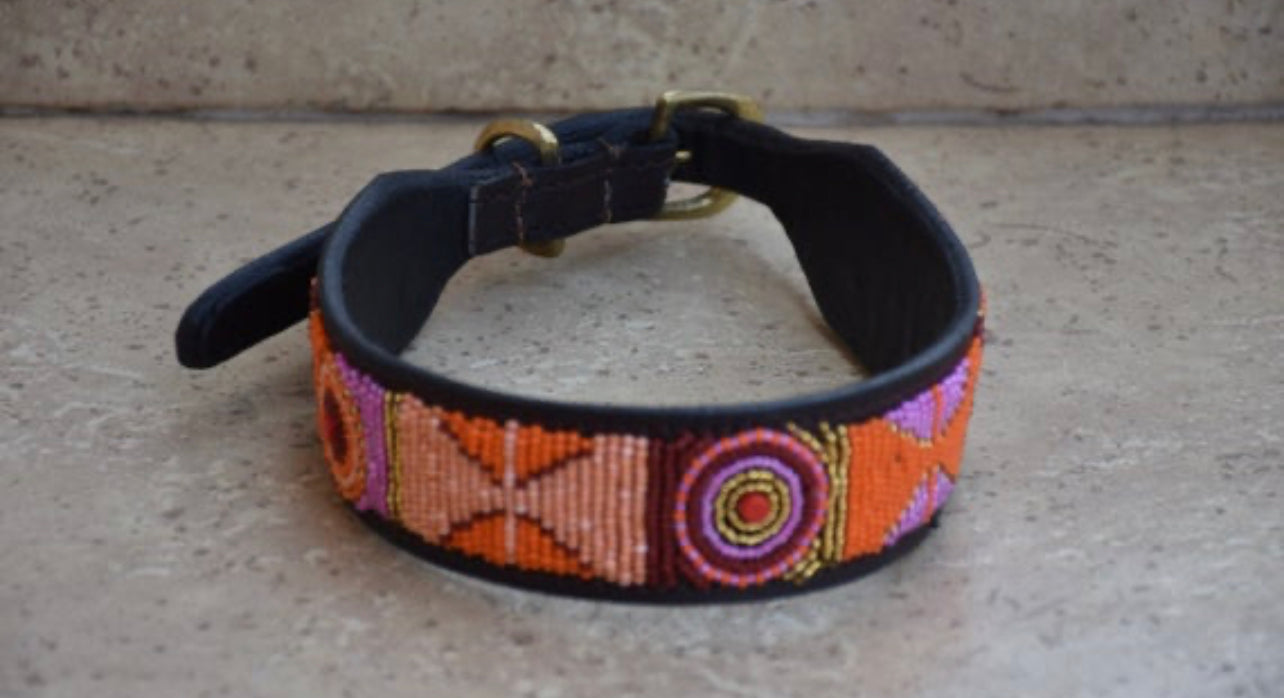 Hundehalsband Perlen Maasai Kollektion alle Designs