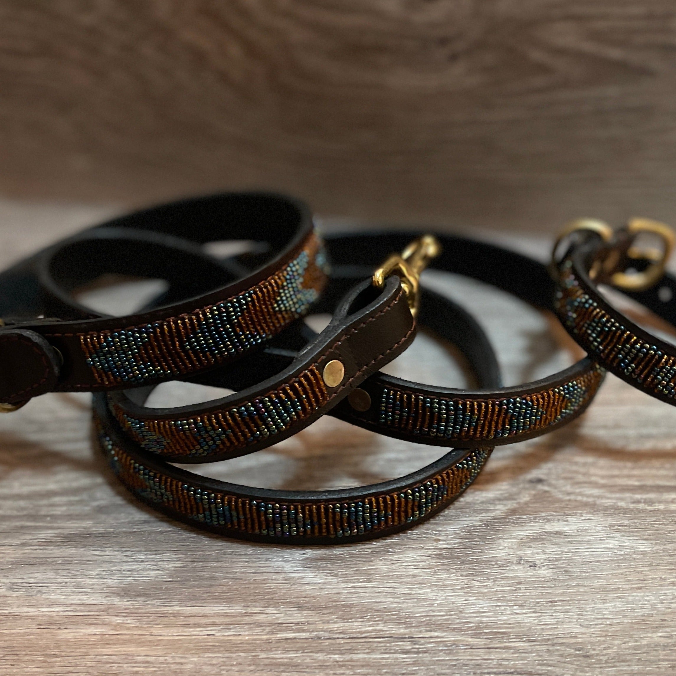 Hundeleine Perlen Maasai Kollektion