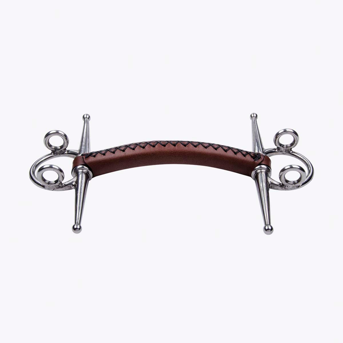 Schenkelaufziehtrense mit flexibler Lederstange