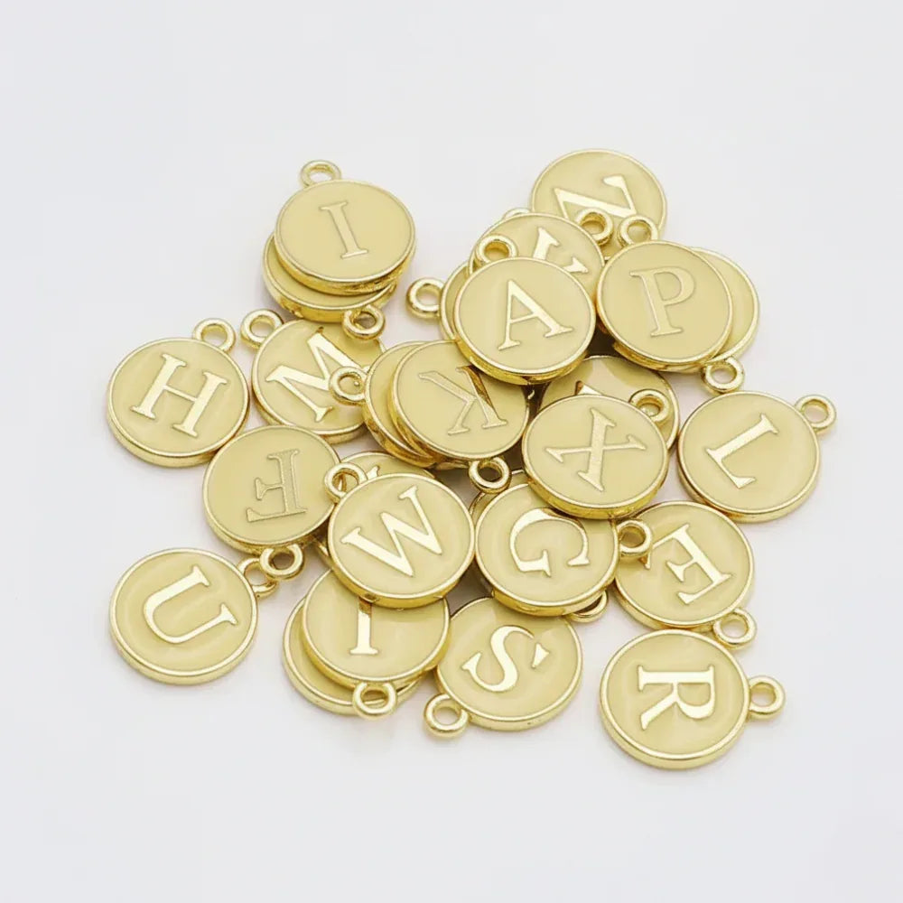 SERIFEN BUCHSTABEN Charm - vanille gold