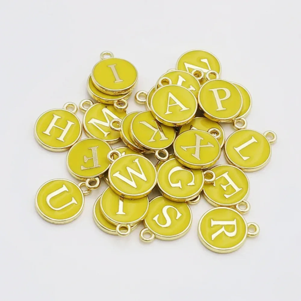 SERIFEN BUCHSTABEN Charm - gelb gold