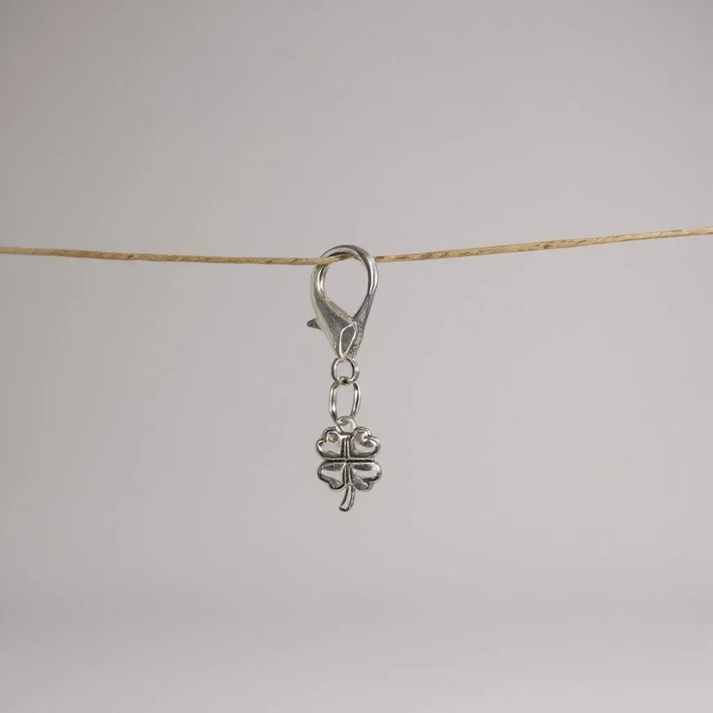 SILVER CLOVER Charm
