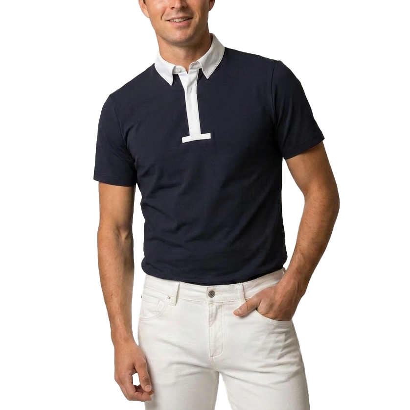 Turnier Bluse Herren Classic Kurzarm