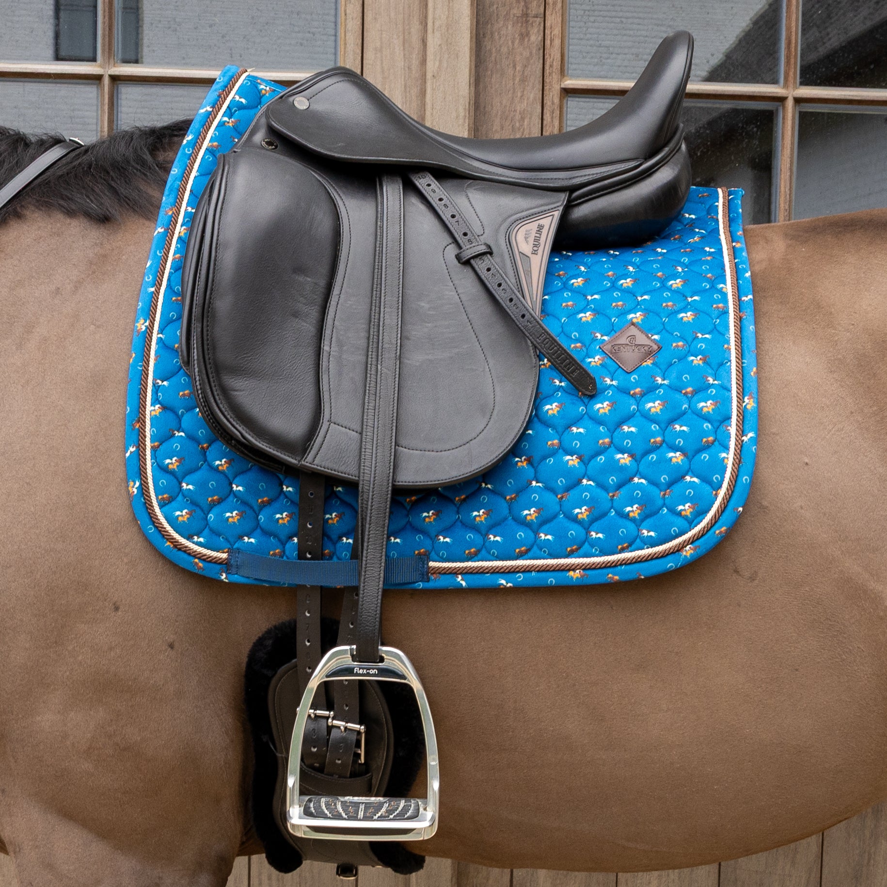 Sattelpad Samt Pferd Druck