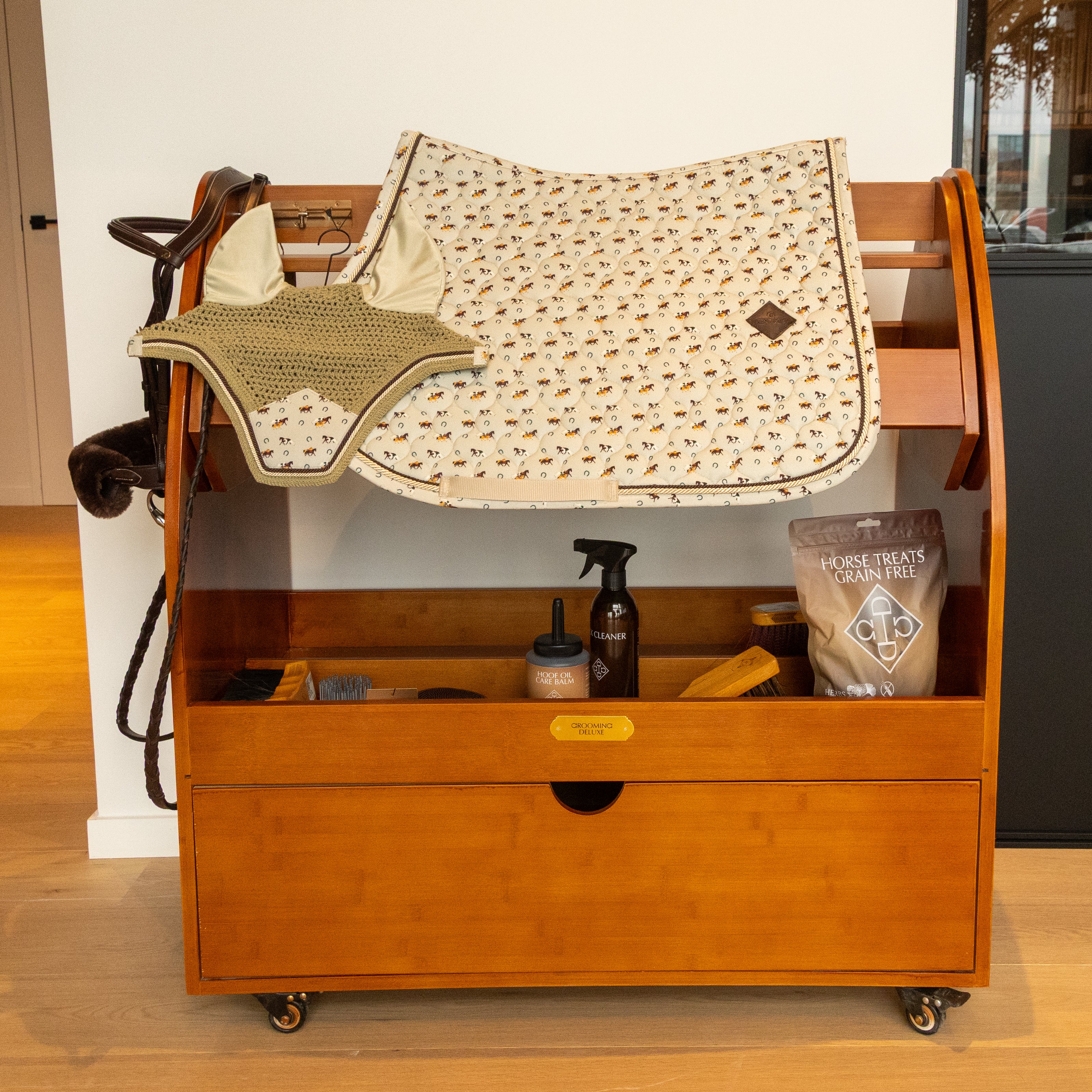Sattelpad Samt Pferd Druck