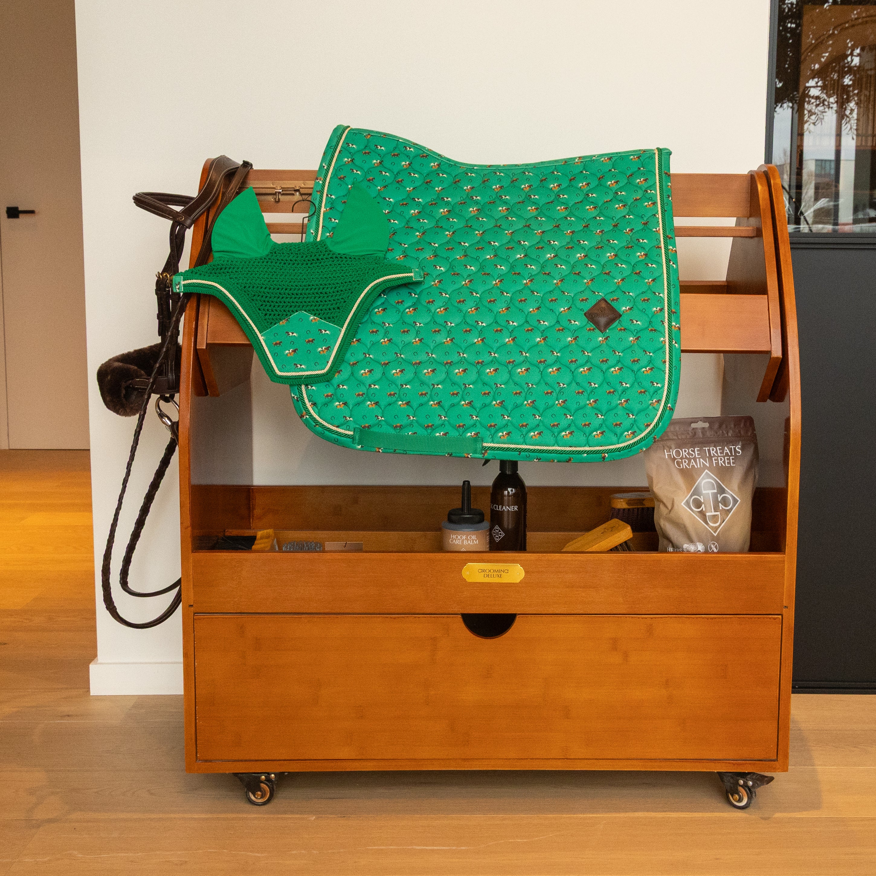 Sattelpad Samt Pferd Druck